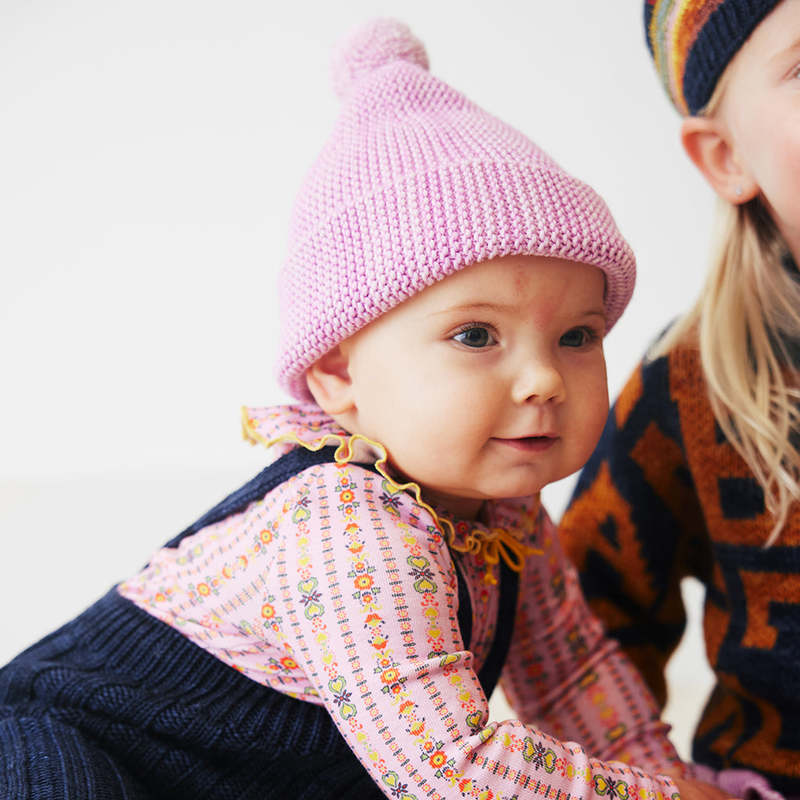 Misha & Puff Baby Pattie Bodysuit Pink Lilac Bohemia Print