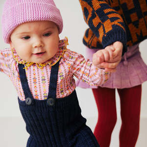 お*ん様 Misha&Puff Baby Pattie Onesie 18-24 Misha & Puff Baby Pattie Bodysuit Pink Lilac Bohemia Print