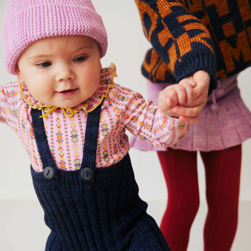 Misha & Puff Baby Pattie Bodysuit Pink Lilac Bohemia Print