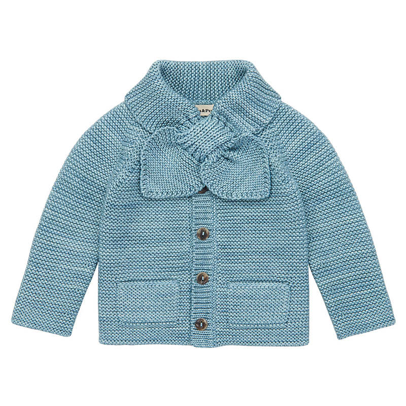Misha & Puff Child Peplum Scout Sweater Yonder Blue | Garmentory