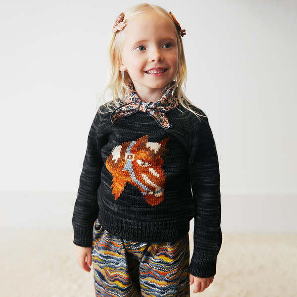 Misha & Puff Child Yearling Sweater Licorice Black | Garmentory