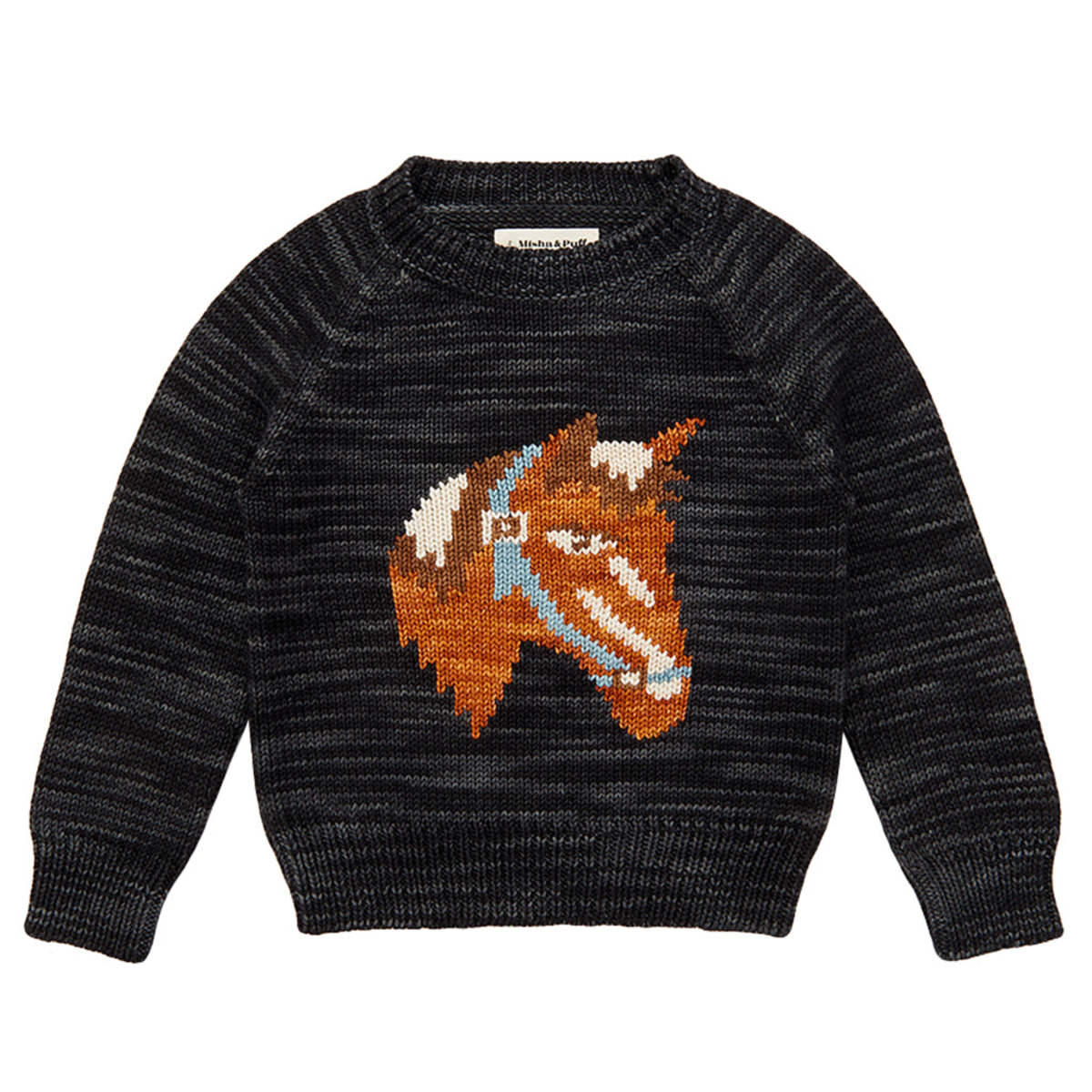 Misha & Puff Child Yearling Sweater Licorice Black | Garmentory