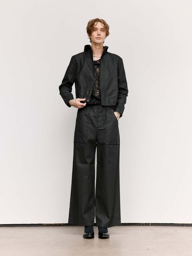 NO.281 Coated Cotton Twill Hooded Jacket - Black | Garmentory