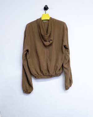 Gabriela Coll Garments Cupro Double Hooded Jacket - Brown | Garmentory