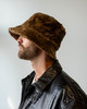 Engineered Garments Acrylic Curly Fur Bucket Hat - Brown - Thumbnail 1