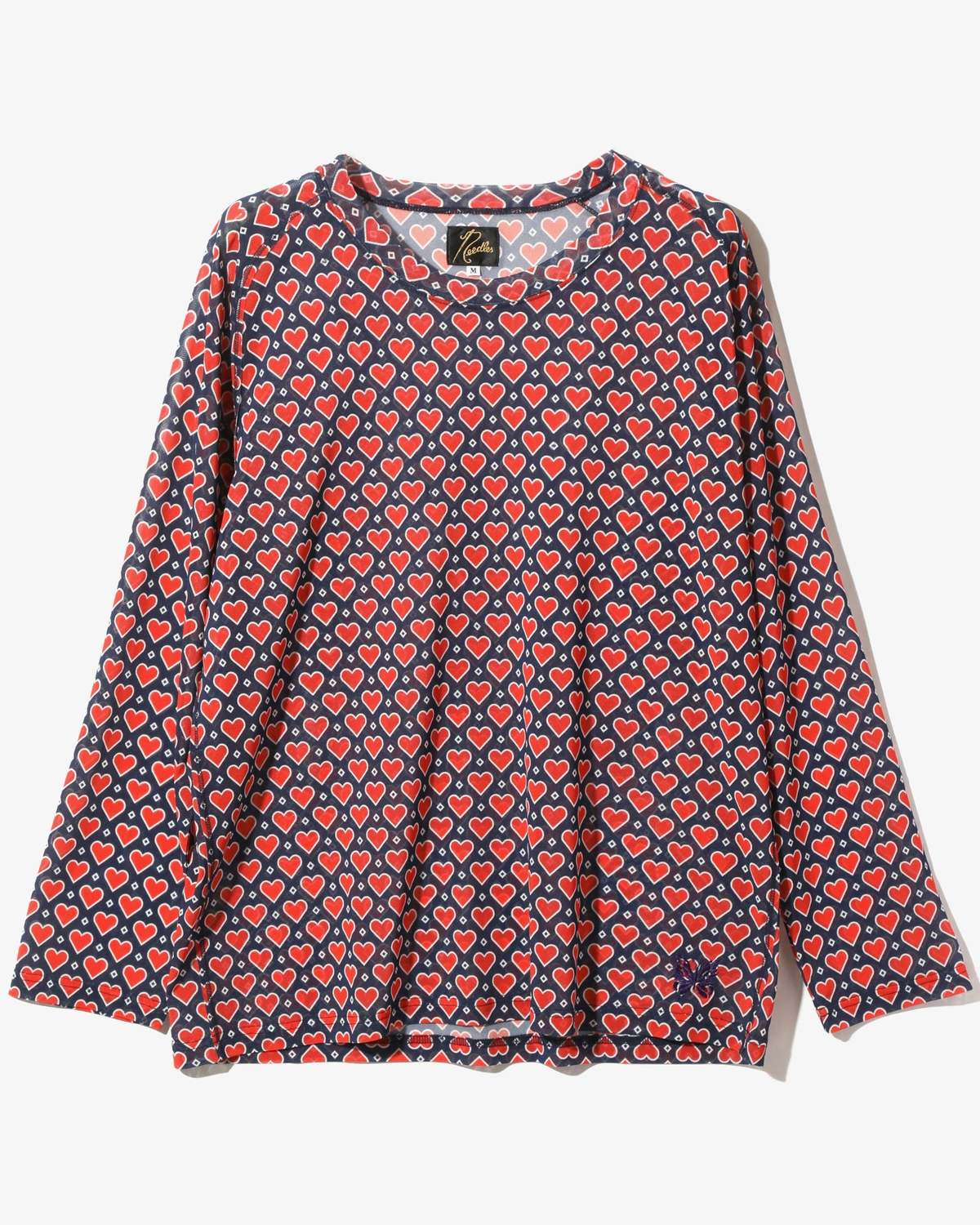 トップス NEEDLES L/S U NECK TEE - POLY MESH 24SS】Needles ニードルズ L/S U Neck Tee -Poly Mesh- Uネック