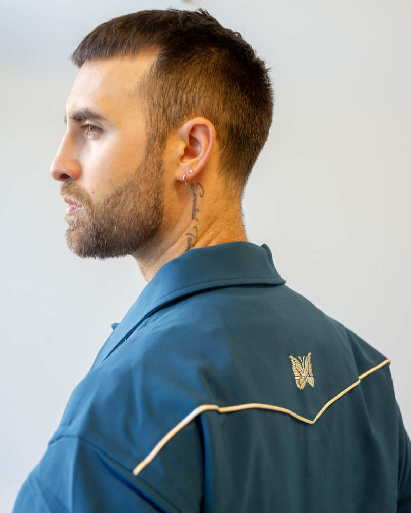 Needles PE/PU Double Cloth Piping Cowboy Jac - Marine Blue