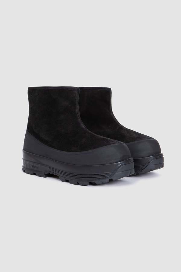 Diemme Badia Shearling Suede Boots - Black | Garmentory