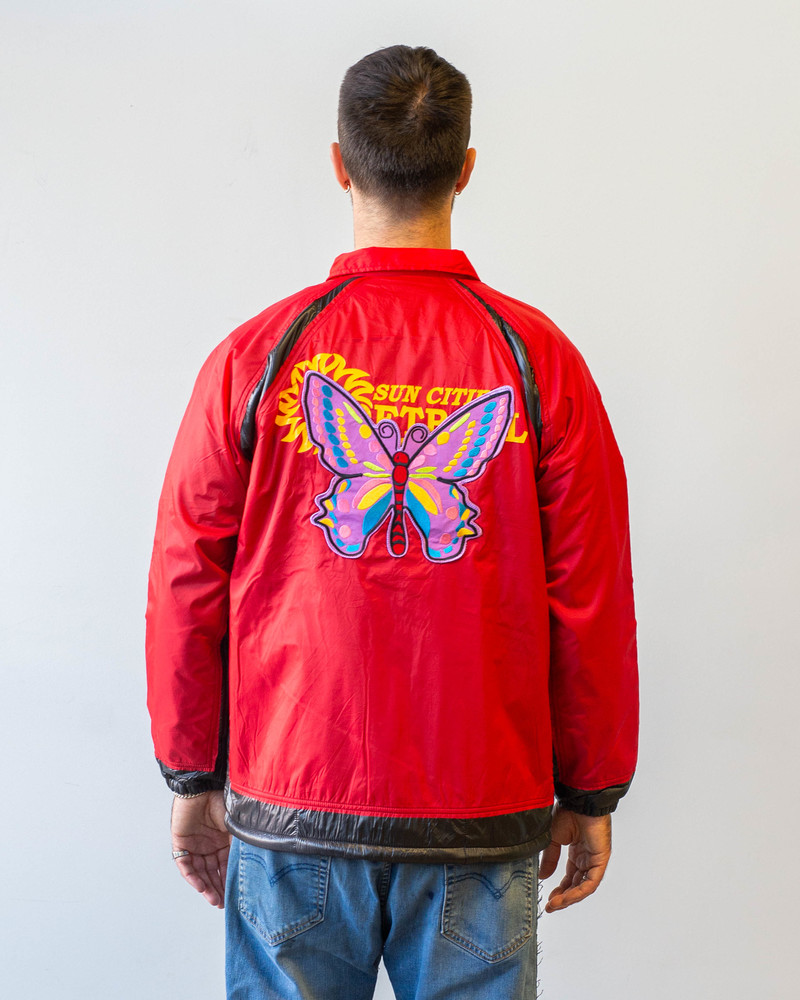 Needles Coach Jacket Covered Jacket - Red | Garmentory