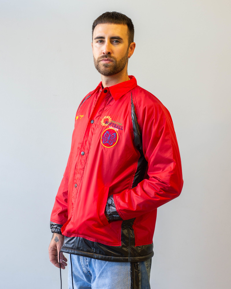 Needles Coach Jacket Covered Jacket - Red | Garmentory
