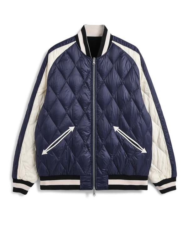 TAION Reversible Skajan Down Jacket - Black/Navy | Garmentory
