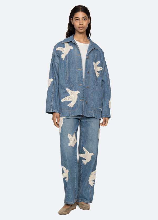 seanewyork paytonジーンズ　刺繍デニム seanewyork paytonジーンズ 刺繍デニム Yo Sea NEW YORK(シー