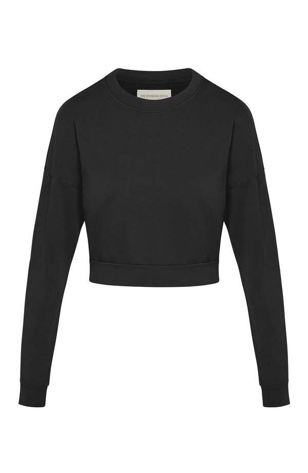 The Standard Stitch The Cropped Sweatshirt - Vintage Black