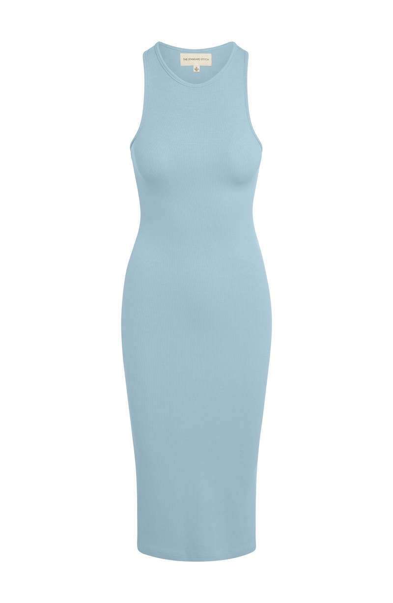 The Standard Stitch The Racerback Midi Dress - Sky Blue The Standard Stitch The Racerback Midi Dress - Sky Blue