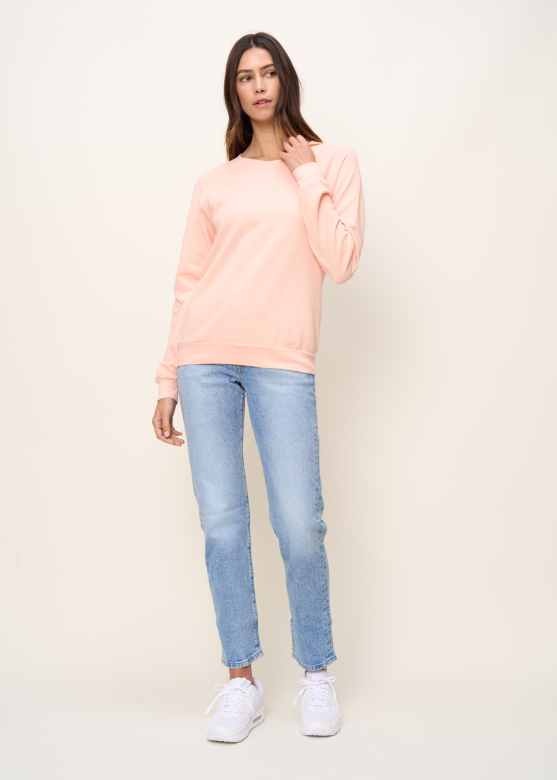The Standard Stitch The Raglan Sweatshirt - Peach The Standard Stitch The Raglan Sweatshirt - Peach