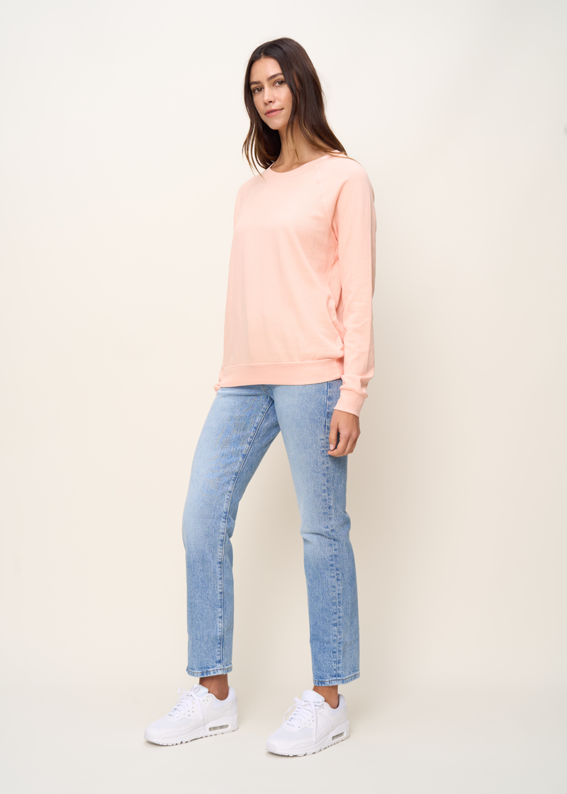 The Standard Stitch The Raglan Sweatshirt - Peach The Standard Stitch The Raglan Sweatshirt - Peach