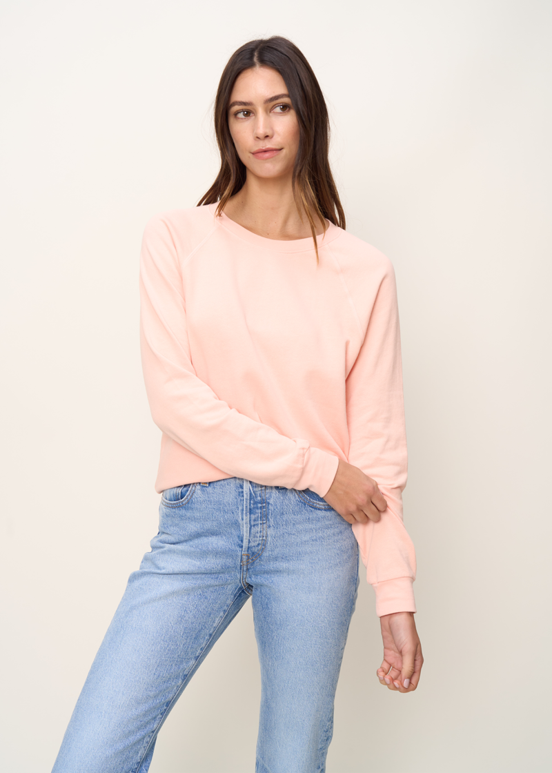 The Standard Stitch The Raglan Sweatshirt - Peach The Standard Stitch The Raglan Sweatshirt - Peach