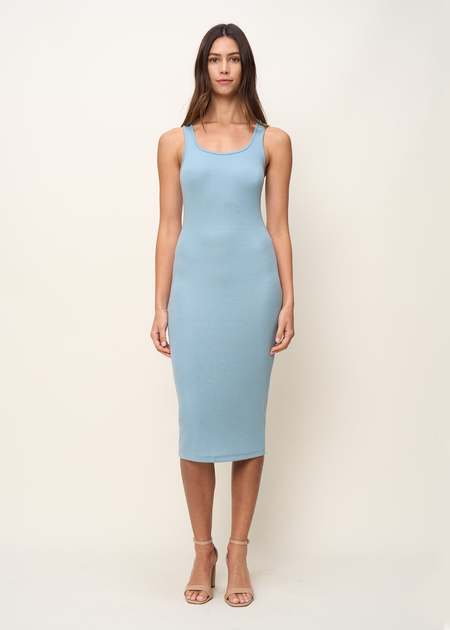 The Standard Stitch The Racerback Midi Dress - Heather Grey