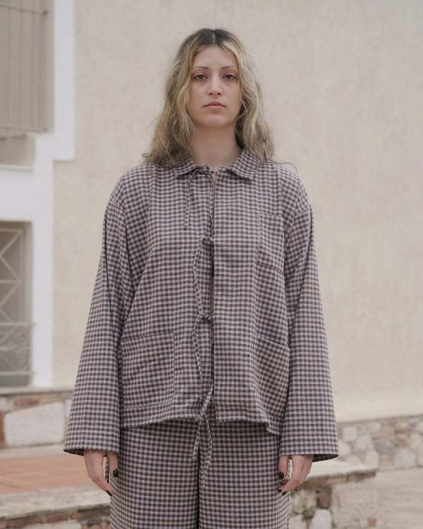 Baserange Limber Shirt - Brown/Grey Flanel | Garmentory