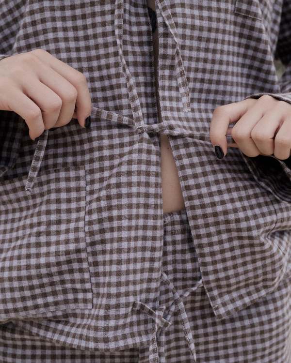 Baserange Limber Shirt - Brown/Grey Flanel | Garmentory