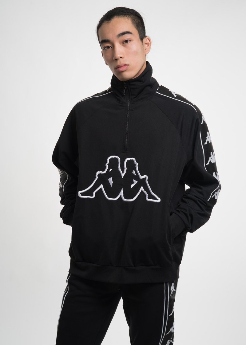 kappa kontroll ハーフジップ Kappa Kontroll Black Half-Zip Banda Sweatshirt | Garmentory