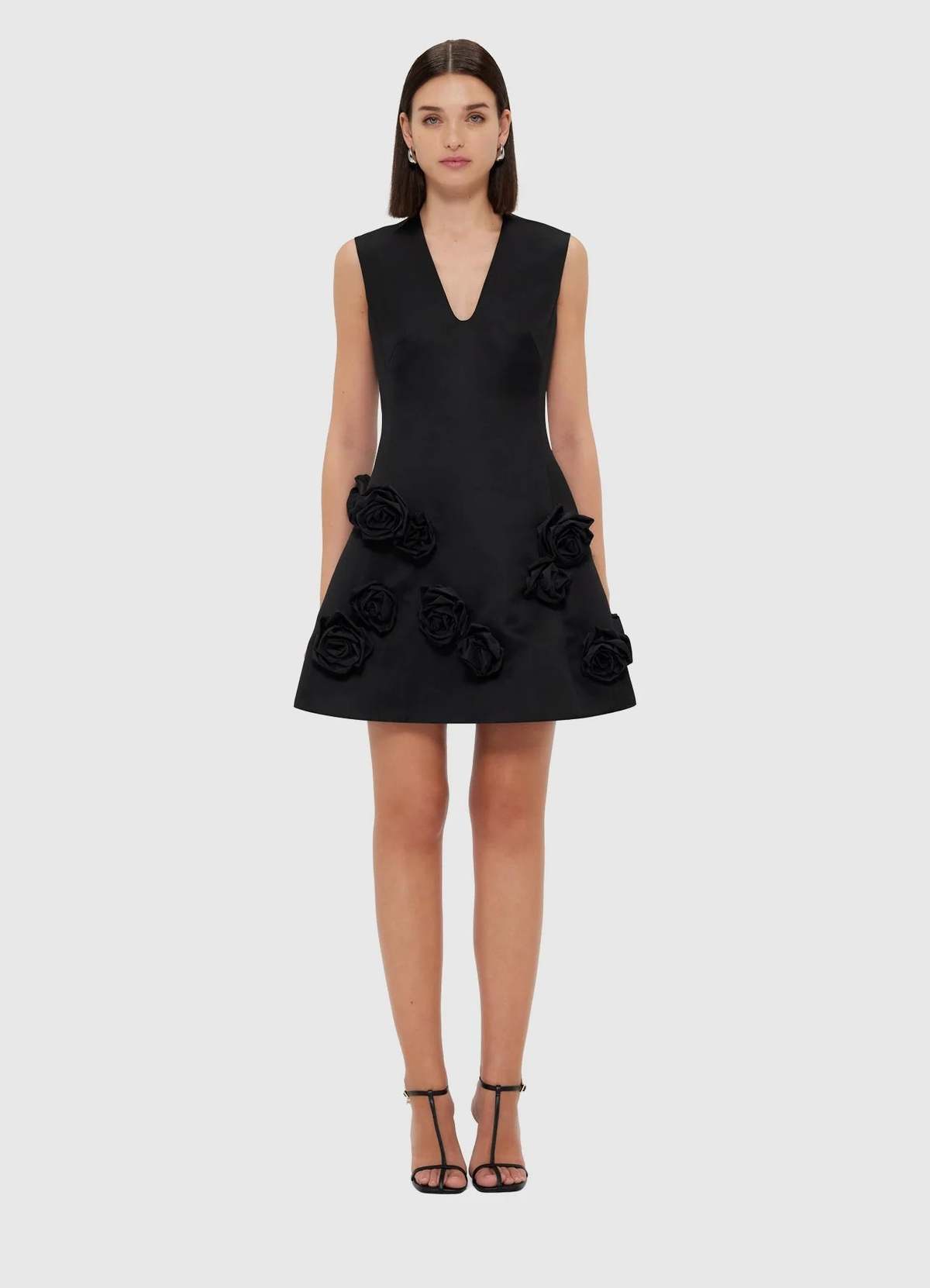 briana mini dress black Vestido Micro Mini Brianna Slinky - Negro