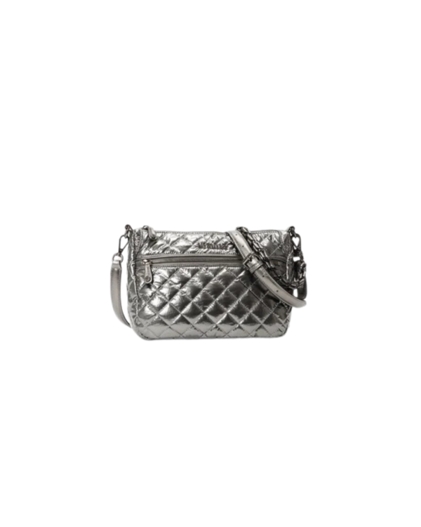 Mz Wallace Crosby Ella Crossbody Pewter Metallic on Garmentory