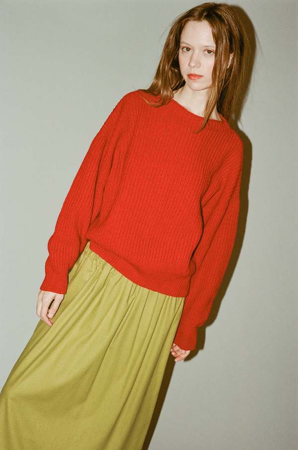 Baserange Mea Pullover Sweater - Red