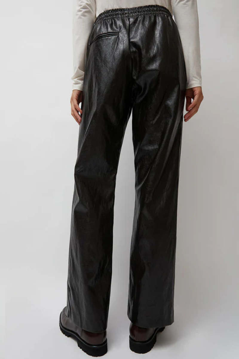 No. 6 Quinlan Vegan Leather Pant - Brown