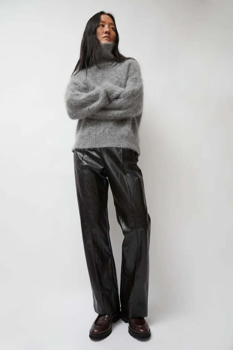 No. 6 Quinlan Vegan Leather Pant - Brown