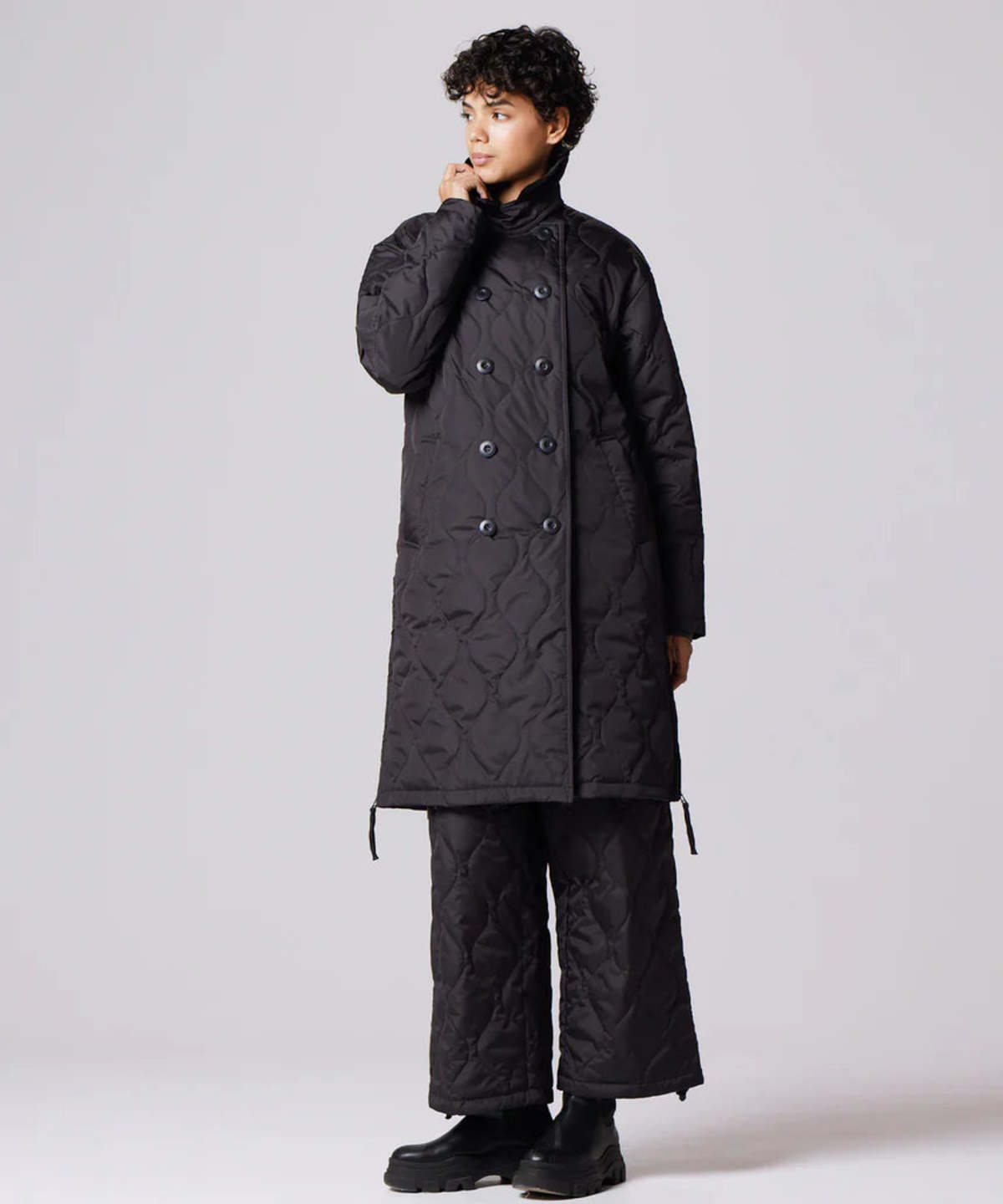 Taion Military Double Breasted Down Jacket - Black - Image 2 of 13