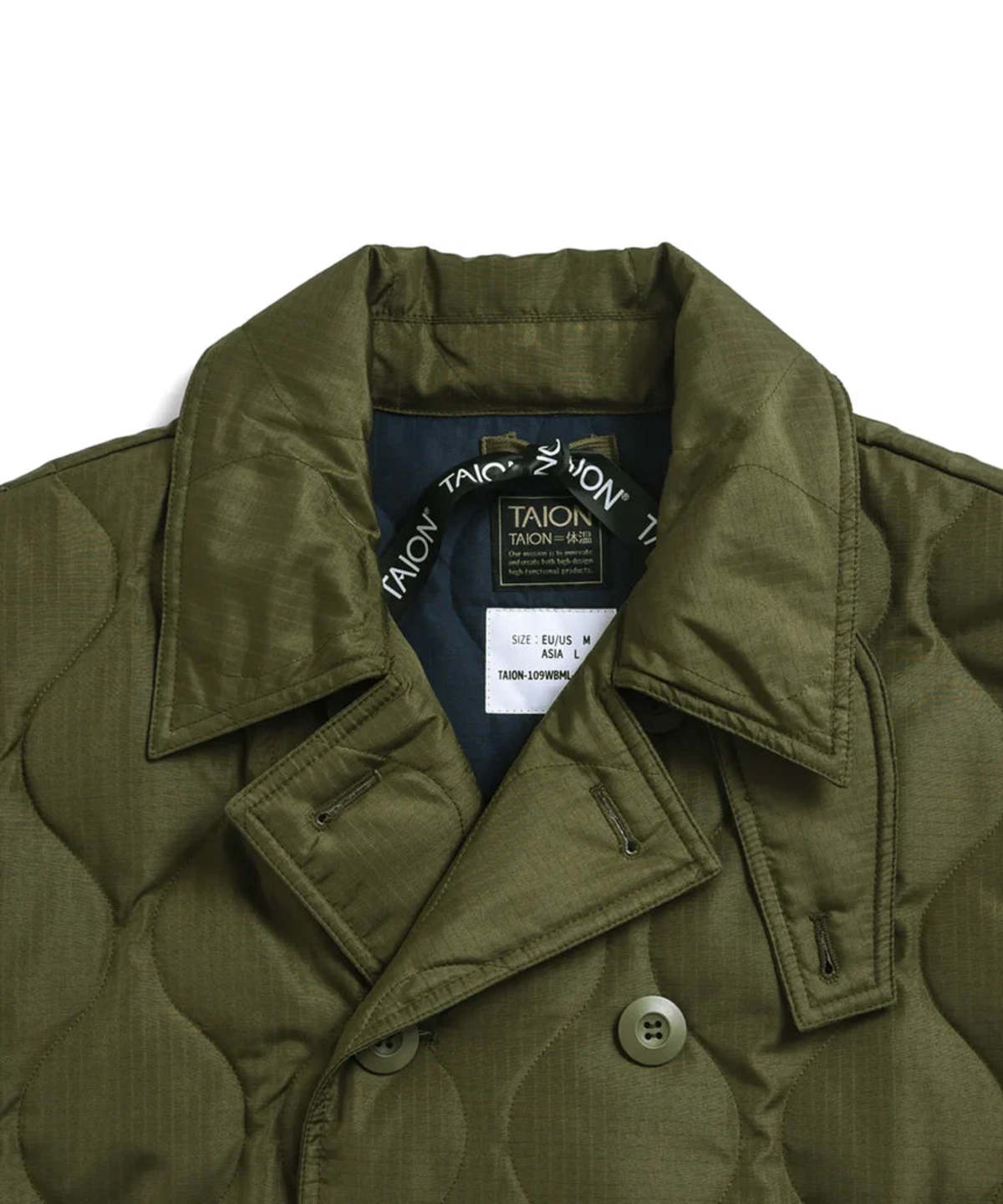 Taion Military Double Breasted Down Jacket - Black - Image 11 of 13