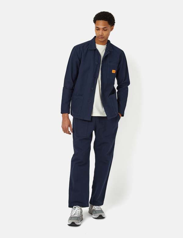 Service Works Canvas Coverall Jacket - Navy Blue | Garmentory