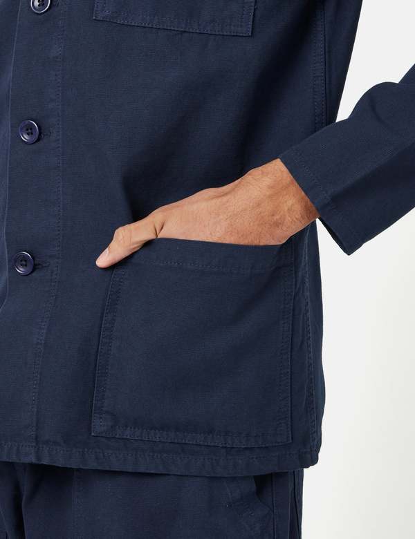 Service Works Canvas Coverall Jacket - Navy Blue | Garmentory