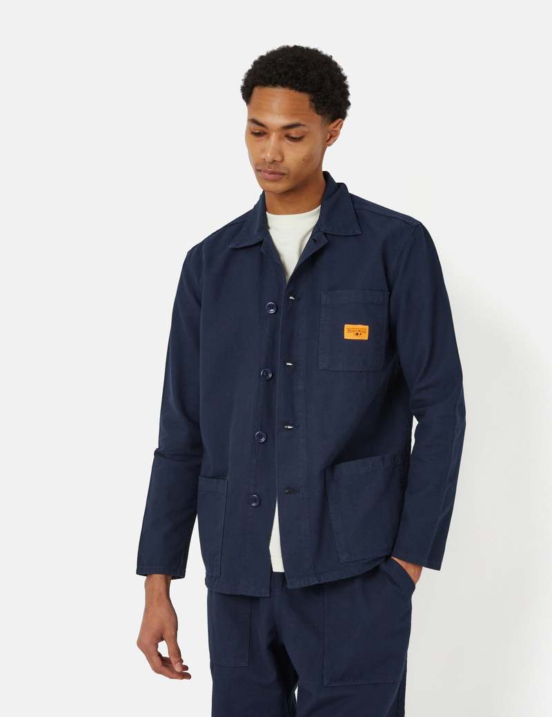 Service Works Canvas Coverall Jacket - Navy Blue | Garmentory