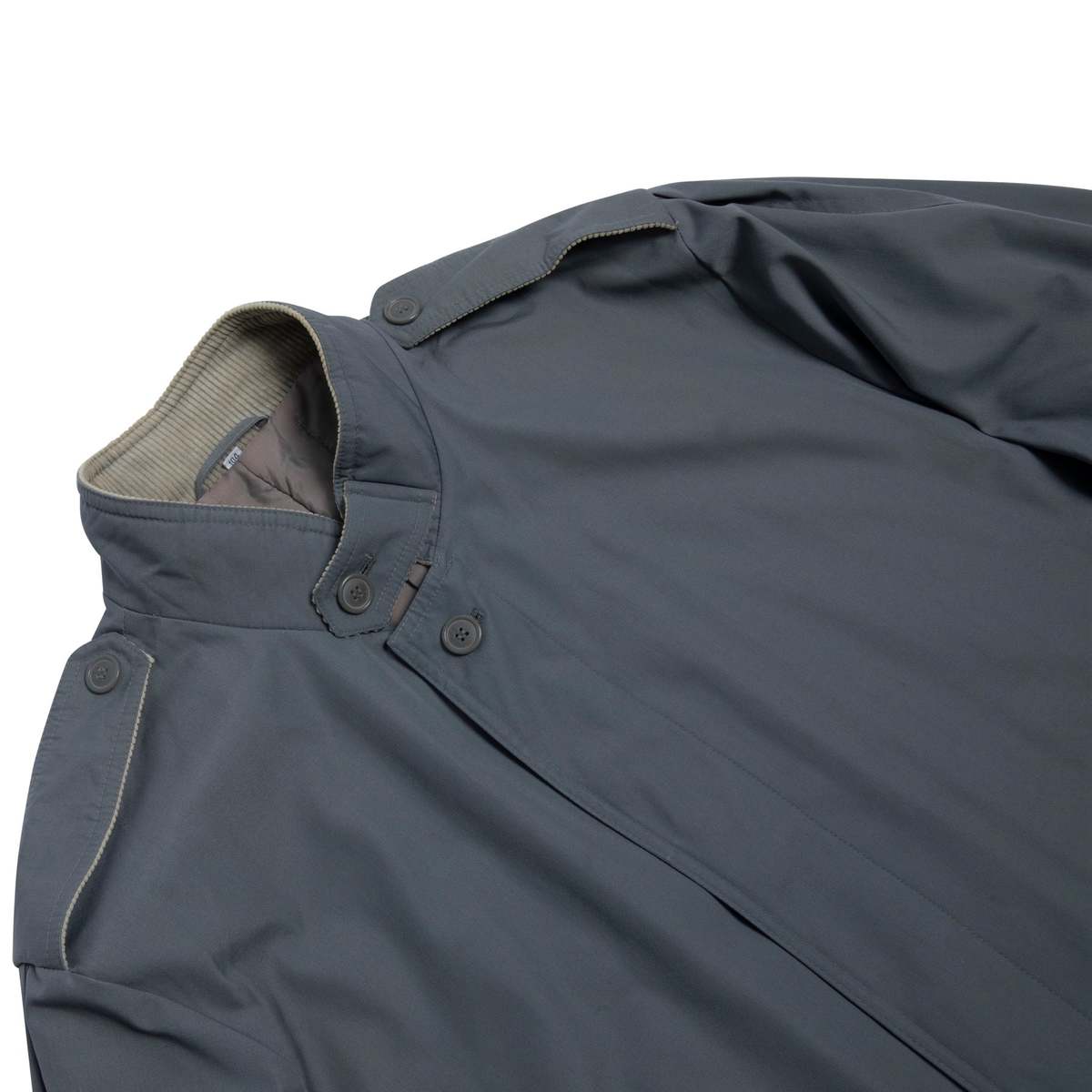 Sundazed Canvas Weave Corduroy Trim Trench Coat - Agate - Image 2 of 7