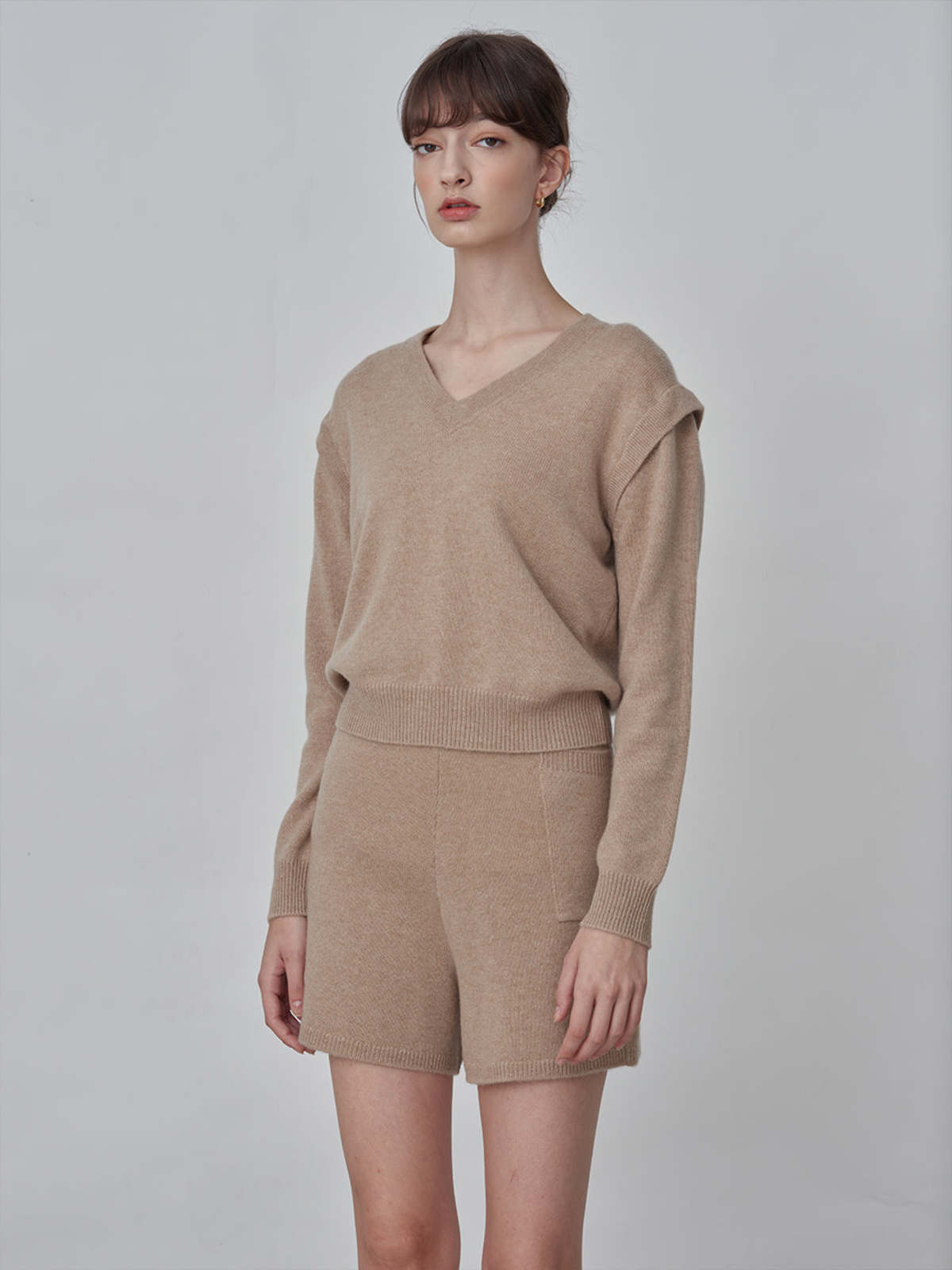 Detachable Sleeve Top_Camel Garmentory