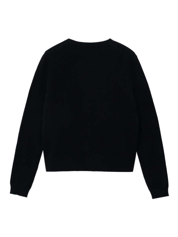 PURECASHMERE NYC Round Neck Cardigan - Black PURECASHMERE NYC Round Neck Cardigan - Black