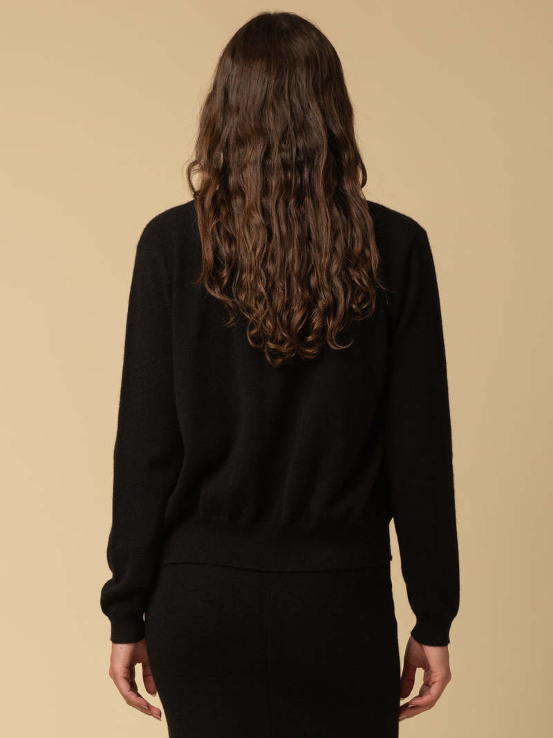 PURECASHMERE NYC Sleeveless Top and Cardigan Set - Black PURECASHMERE NYC Sleeveless Top and Cardigan Set - Black