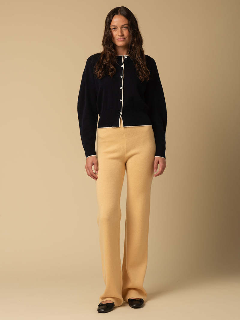 PURECASHMERE NYC Volume Sleeve Cardigan - Dark Navy PURECASHMERE NYC Volume Sleeve Cardigan - Dark Navy