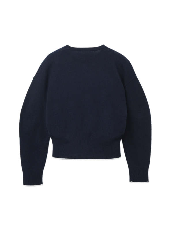 PURECASHMERE NYC Volume Sleeve Cardigan - Dark Navy PURECASHMERE NYC Volume Sleeve Cardigan - Dark Navy