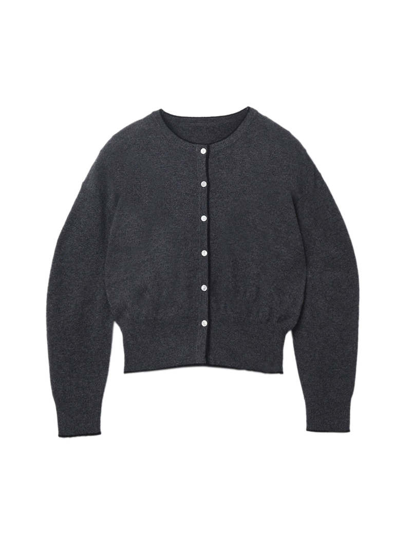 PURECASHMERE NYC Volume Sleeve Cardigan - Graphite