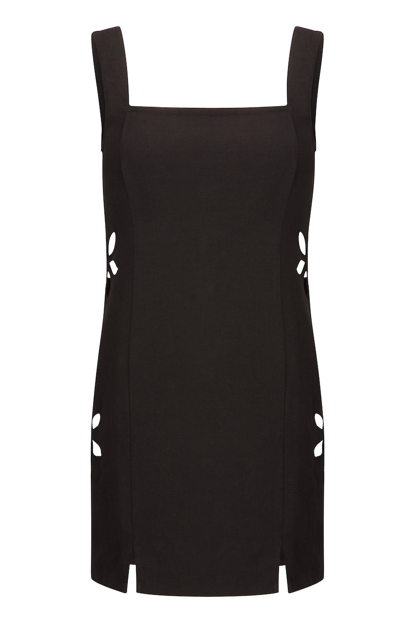 Tach Clothing Afrodita Linen Dress - Black | Garmentory