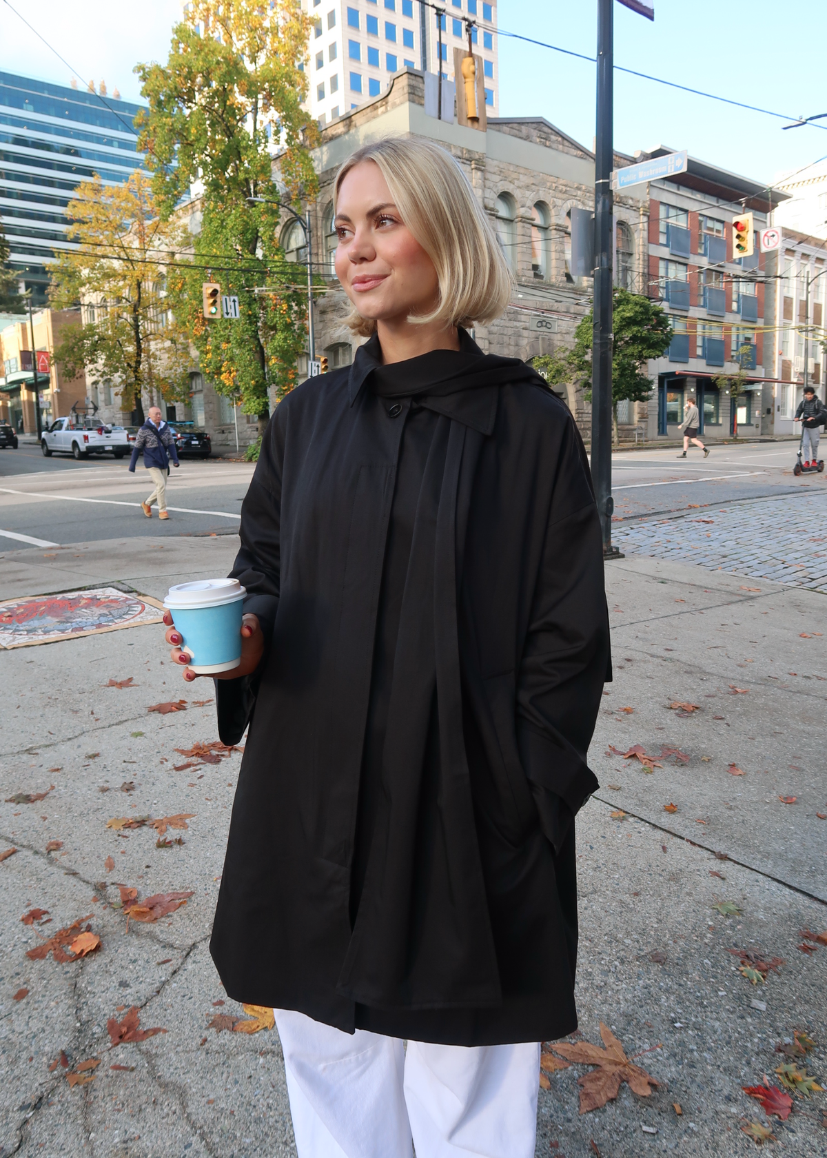 Mod Ref Cove Oversized Trench Coat w/ Removable Scarf | Garmentory