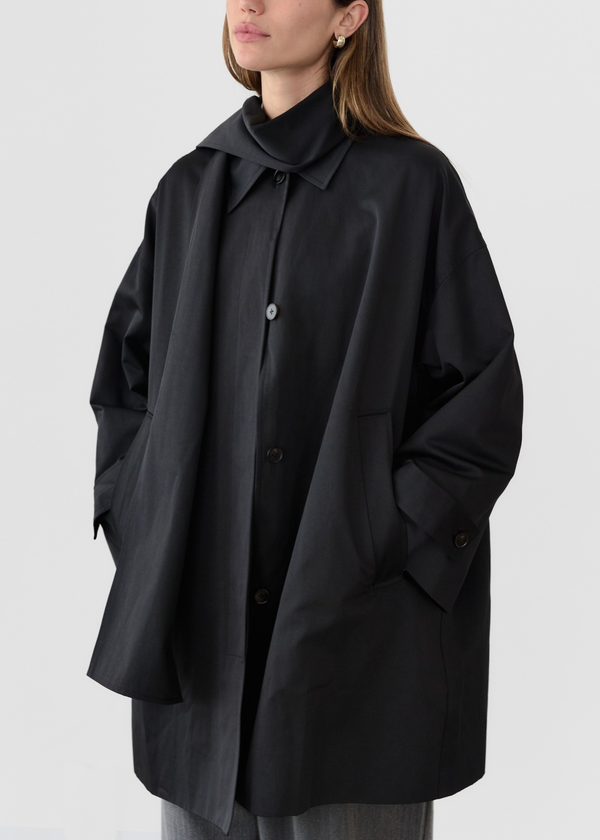 Mod Ref Cove Oversized Trench Coat w/ Removable Scarf