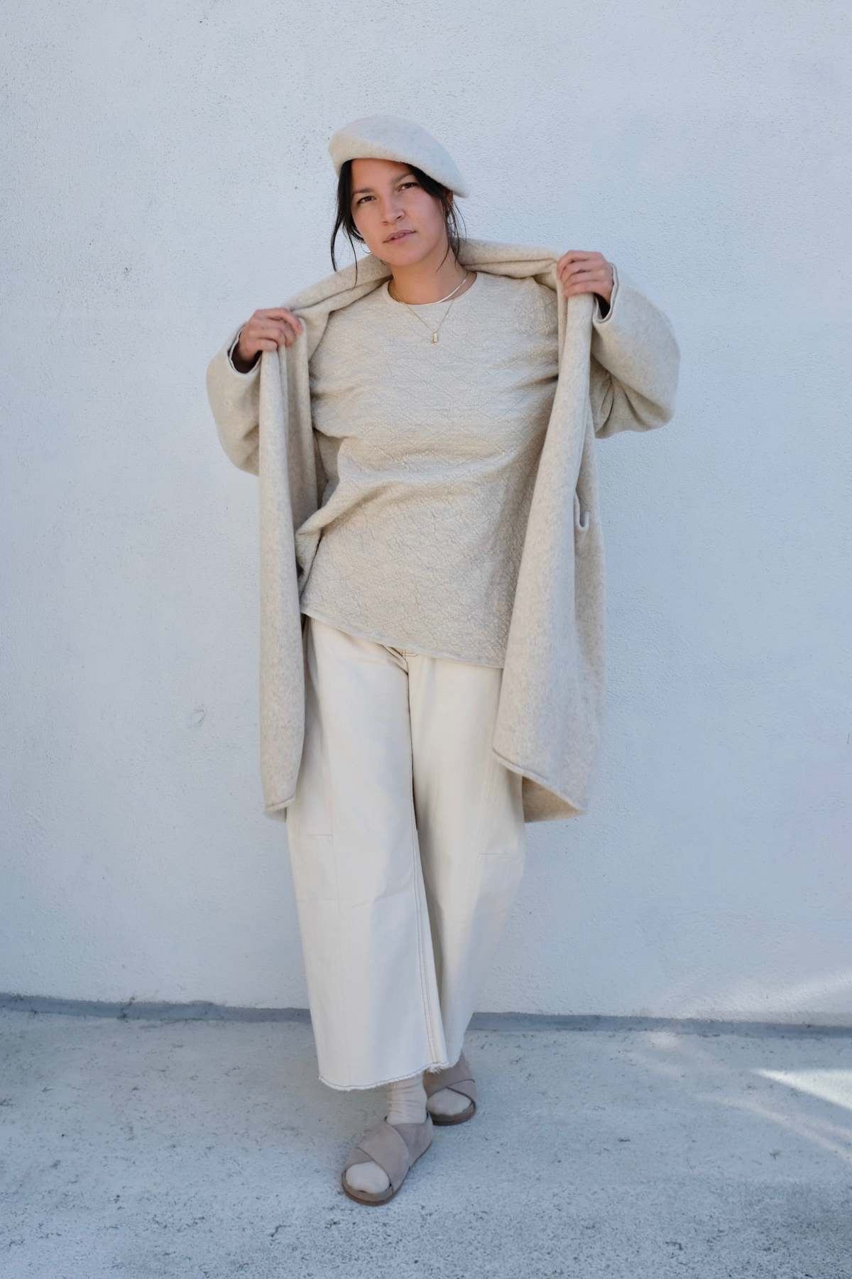 Lauren Manoogian Taper Coat - Ecru | Garmentory Lauren Manoogian Taper Coat - Ecru | Garmentory