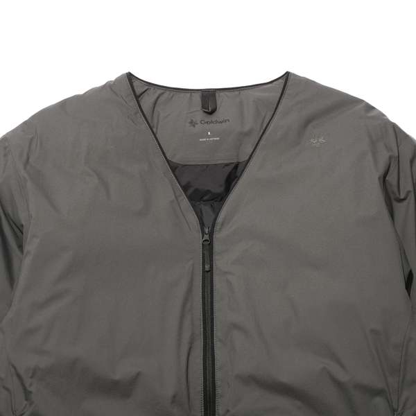 Goldwin V-neck Zip Down Cardigan - Shadow Gray | Garmentory