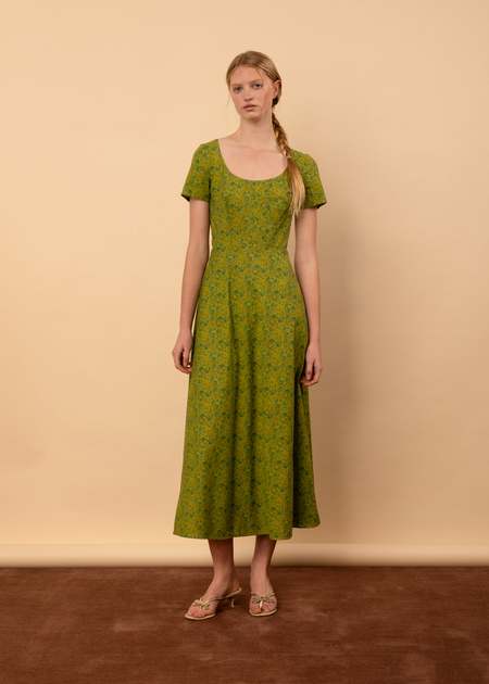 Penny Sage Mia Dress - Cosmos Green | Garmentory