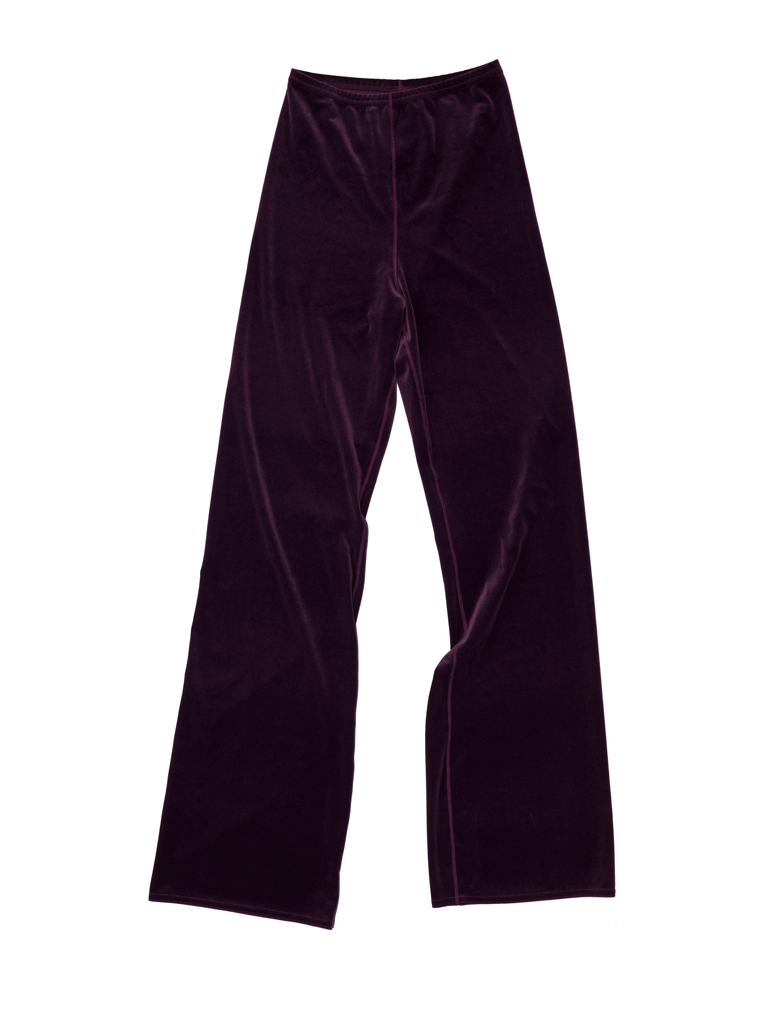 Simone Wild Velvet Wide Leg Pants - plum | Garmentory