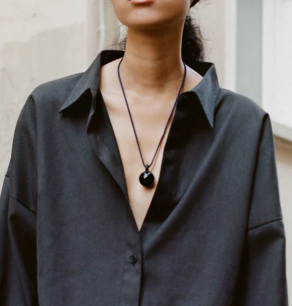 Noble 【ANNIKA INEZ】 GLASSY DROP NECKLACE Glass Drop Pendant – Annika Inez